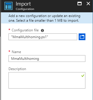 Import configuration wizard