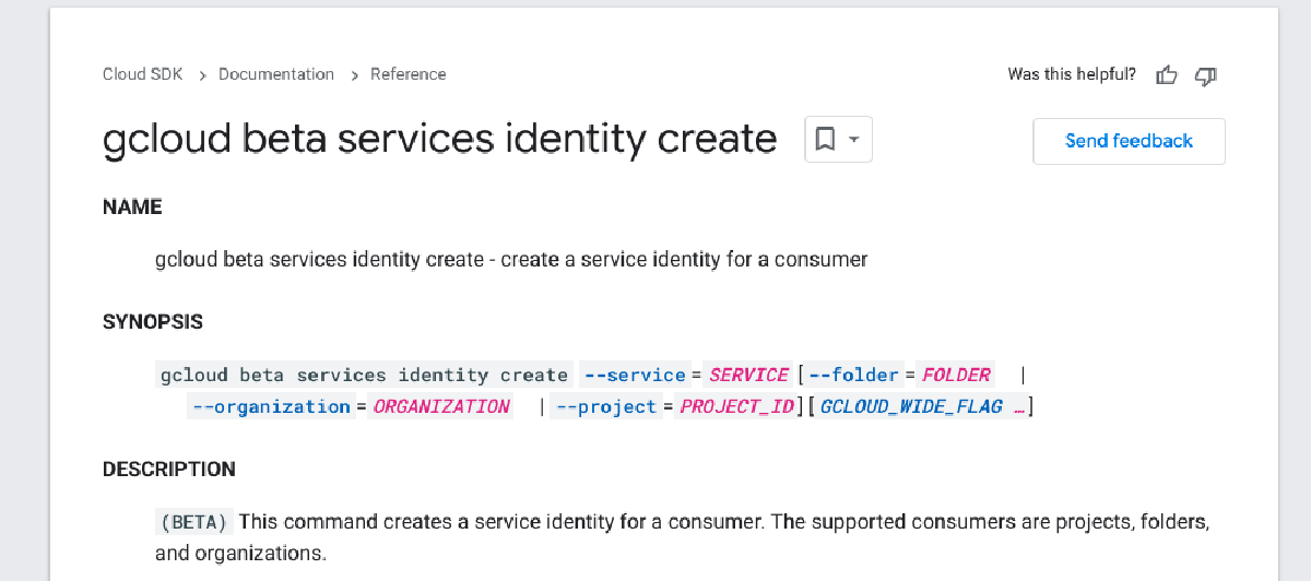 Deterministically creating service identities for APIs in Google Cloud