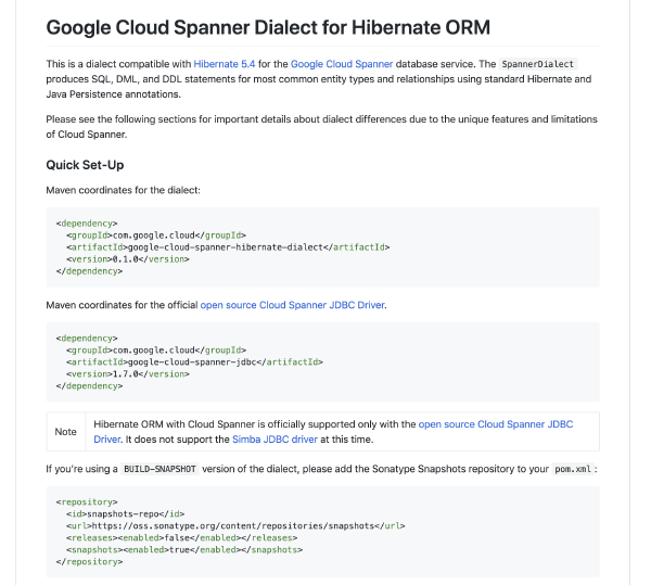 Hibernate ORM with Cloud Spanner