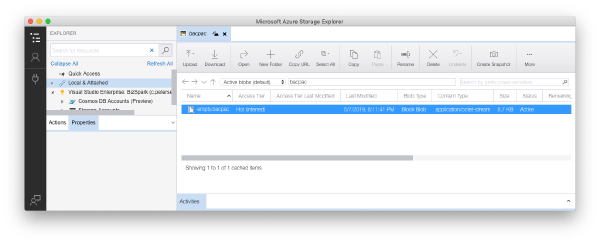 Remove data from BACPAC file